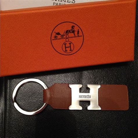 hermes leather keychain|authentic hermes keychains.